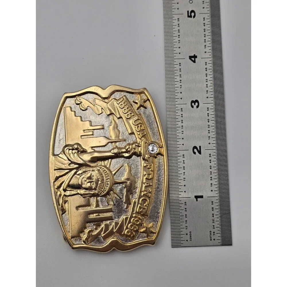 VtG Hammond International Mint Diamond Edition Statue of Liberty 24k Gold Buckle
